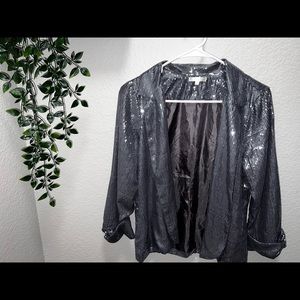 Blue/ Gray Matty M Sequin Blazer